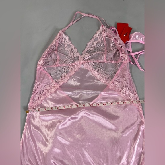 Women Sexy Lingerie Lace Mini Dress Babydoll Nightdress Sleepwear Sz XXL ‎ Pink - Picture 4 of 7